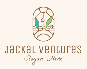 Organic Farm Stained Glass logo design