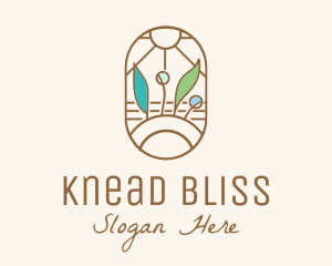 Organic Farm Stained Glass logo design