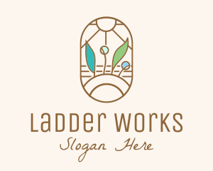 Organic Farm Stained Glass logo design