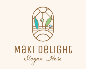 Organic Farm Stained Glass logo design