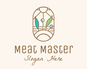 Organic Farm Stained Glass logo design