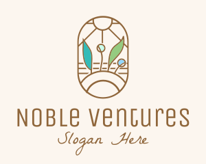 Organic Farm Stained Glass logo design