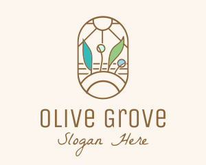 Organic Farm Stained Glass logo design