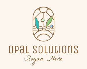 Organic Farm Stained Glass logo design