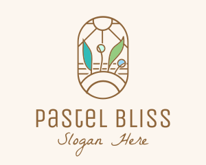 Organic Farm Stained Glass logo design