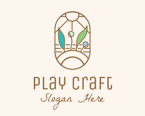 Organic Farm Stained Glass logo design