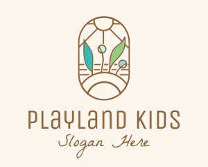 Organic Farm Stained Glass logo design