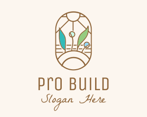 Organic Farm Stained Glass logo design