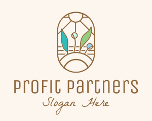 Organic Farm Stained Glass logo design