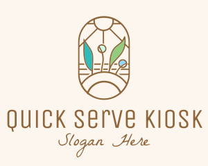 Organic Farm Stained Glass logo design