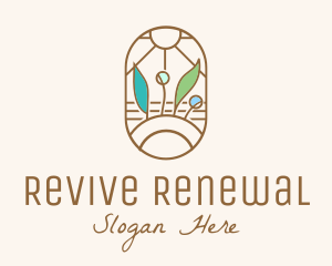 Organic Farm Stained Glass logo design