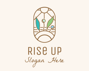 Organic Farm Stained Glass logo design