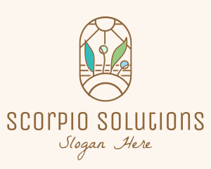 Organic Farm Stained Glass logo design