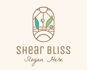 Organic Farm Stained Glass logo design