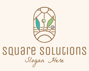 Organic Farm Stained Glass logo design