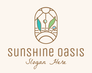 Organic Farm Stained Glass logo design