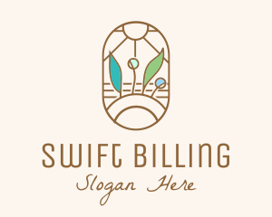 Organic Farm Stained Glass logo design