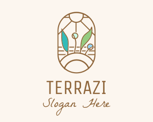 Organic Farm Stained Glass logo design