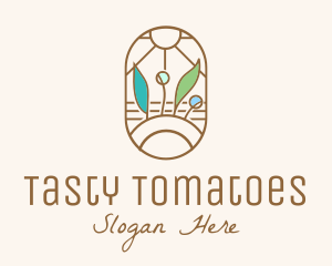 Organic Farm Stained Glass logo design