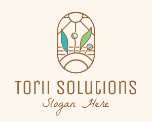 Organic Farm Stained Glass logo design