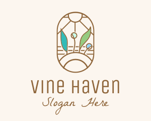 Organic Farm Stained Glass logo design