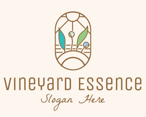 Organic Farm Stained Glass logo design