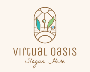 Organic Farm Stained Glass logo design