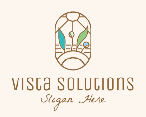 Organic Farm Stained Glass logo design