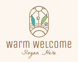 Organic Farm Stained Glass logo design