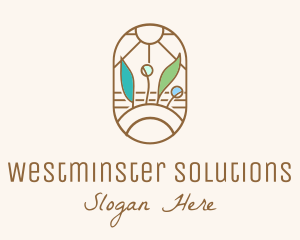 Organic Farm Stained Glass logo design