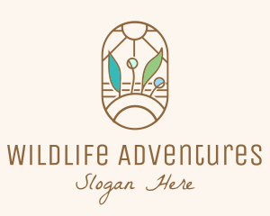 Organic Farm Stained Glass logo design