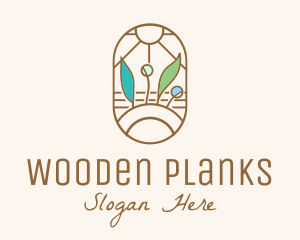 Organic Farm Stained Glass logo design