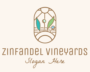 Organic Farm Stained Glass logo design