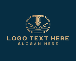 Laser - Industrial CNC Machine logo design