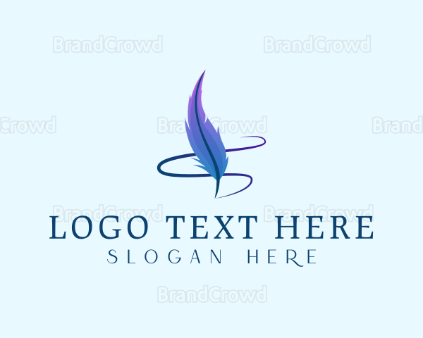 Quill Pen Feather Logo