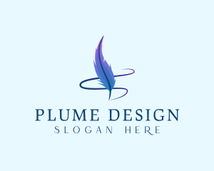 Plume - Quill Pen Feather logo design