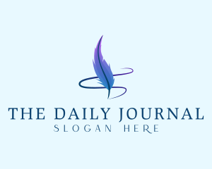 Journal - Quill Pen Feather logo design