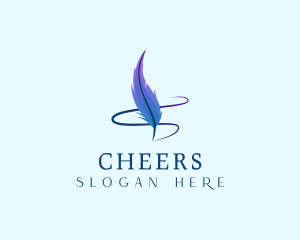 Publisher - Quill Pen Feather logo design