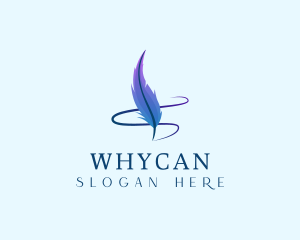 Writer - Quill Pen Feather logo design