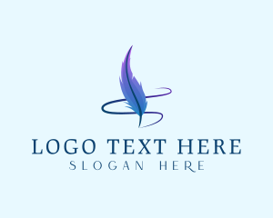 Quill Pen Feather Logo