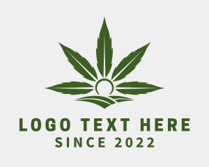 Ganja - Organic Marijuana Farm logo design