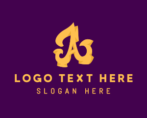 Fancy - Golden Elegant Letter A logo design