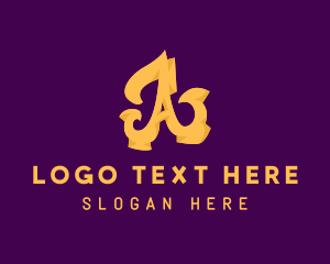 Jewellery - Golden Elegant Letter A logo design