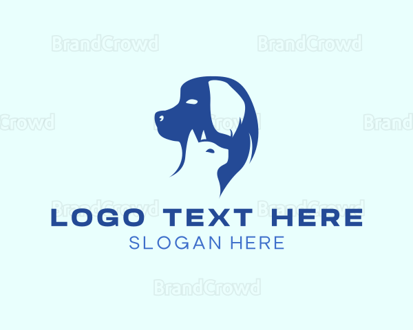 Dog Cat Pet Care Logo