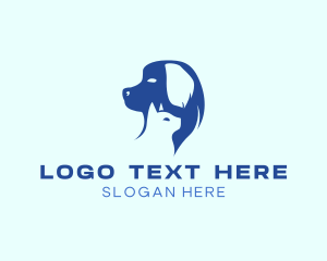 Hound - Dog Cat Pet Care logo design