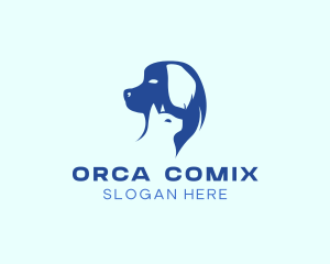 Dog Cat Pet Care Logo