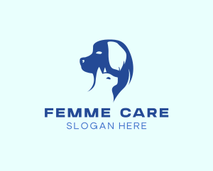 Dog Cat Pet Care logo design