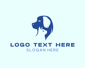 Dog Cat Pet Care Logo