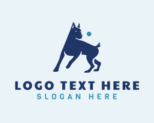 Veterinarian - Blue Dog Trainer logo design