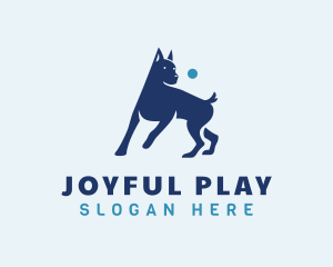 Playing - Blue Dog Trainer logo design